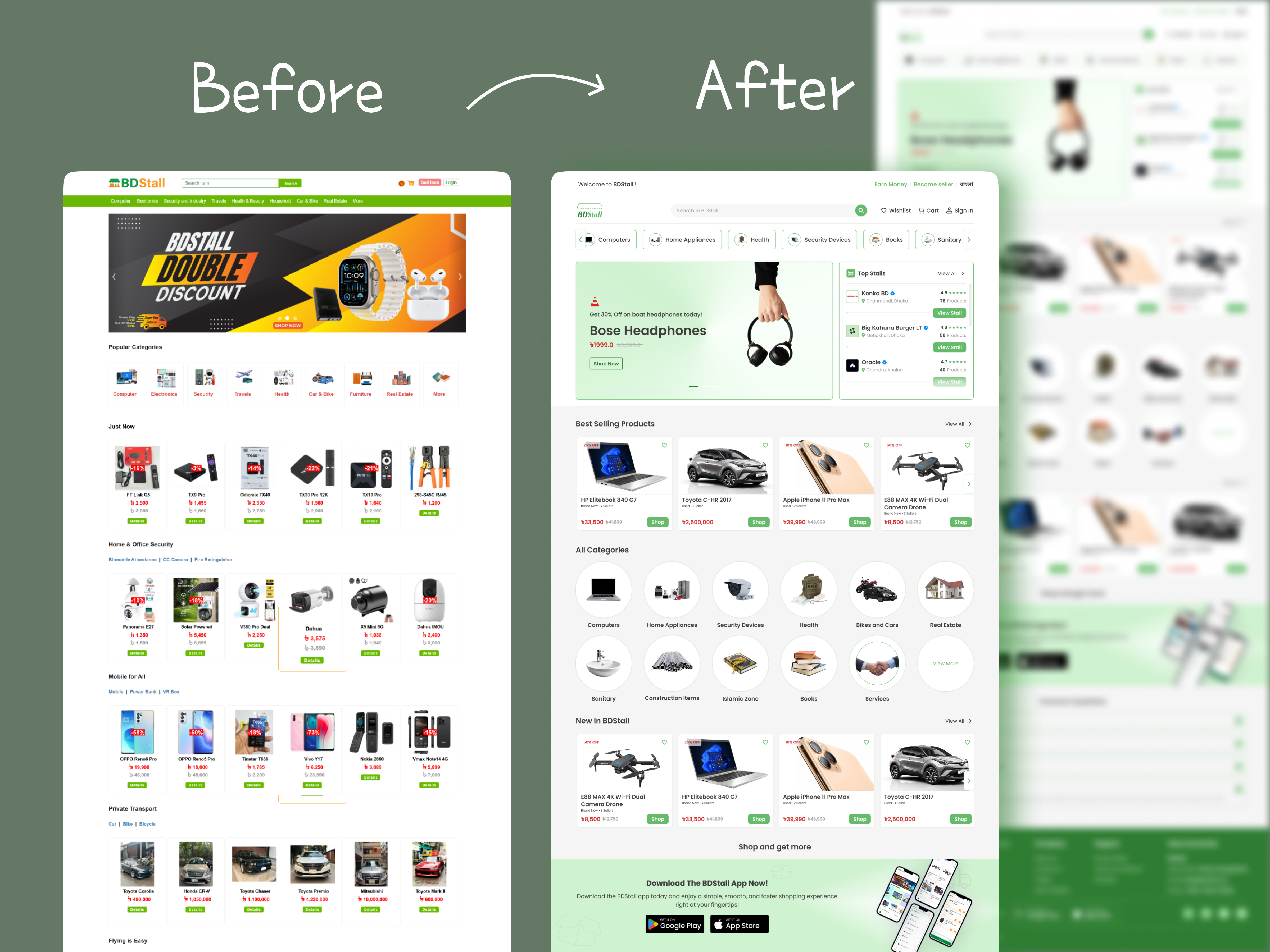 BDStall Landing Page UI Design